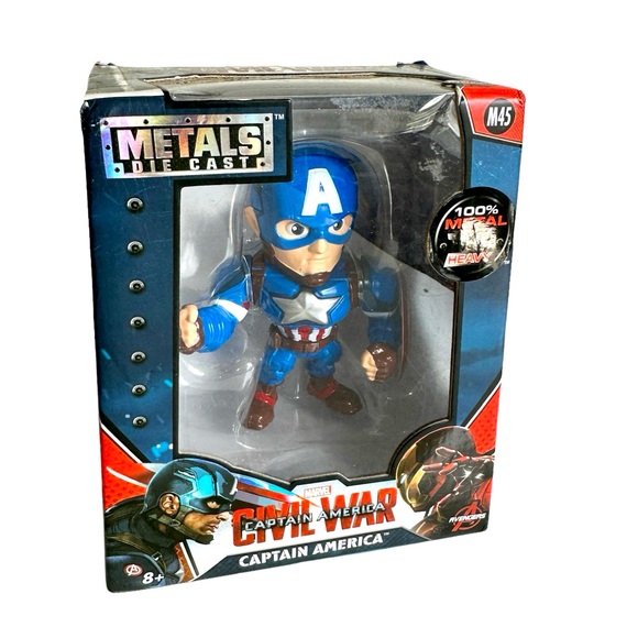 JADA TOYS  DIECAST METALS Marvel Captain America Civil War Figure NWT - Picture 1 of 7
